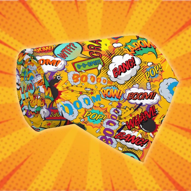Comic Book Pop Art Explosionen Superheld Krawatte (Comic Book Pop Art Superhero Shout Outs Neck Tie)
