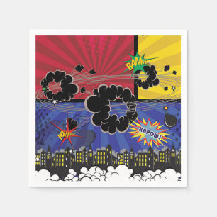 Comic-Book-Pop-Art-farbige Geburtstagsfeier Serviette