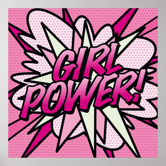 Comic Book Pop Art GIRL POWER Poster (Vorne)