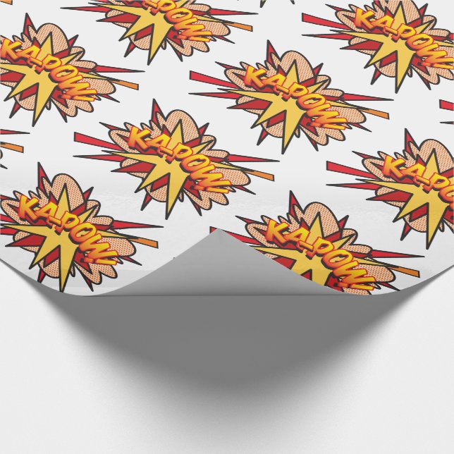 Comic Book Pop Art KA-POW Geschenkpapier (Ecke)