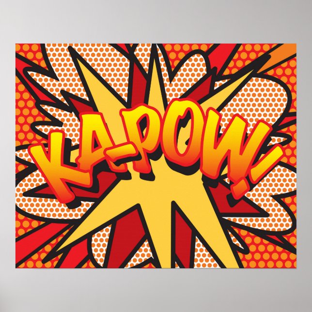 Comic Book Pop Art KA-POW Poster (Vorne)