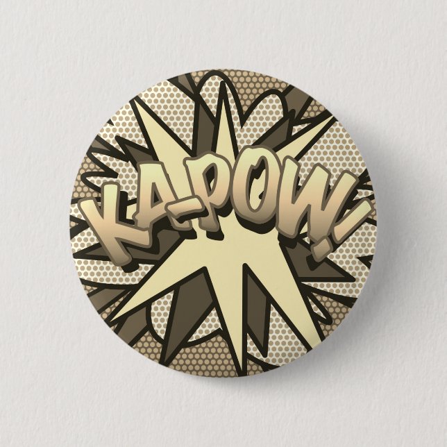 Comic Book Pop Art KA-POW! Vintag Button (Vorderseite)