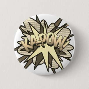 Comic Book Pop Art KA-POW! Vintage Button
