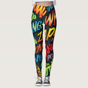 Comic Book Pop Art Klänge Leggings