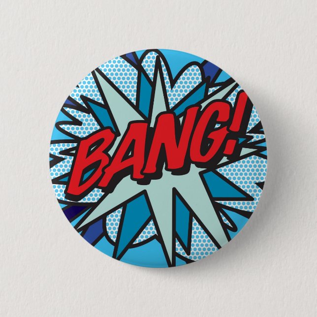 Comic Book Pop Art KNALL! Button (Vorderseite)