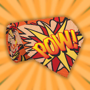 Comic-Book-Pop-Art-POW-Superheld Krawatte
