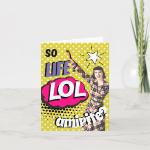 Comic-Book-Pop-Art-Retro-Dame-Lustig Dankeskarte
