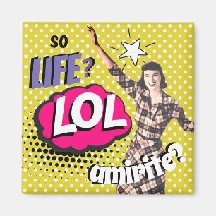 Comic-Book-Pop-Art-Retro-Dame Lustig Magnet