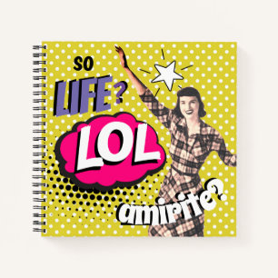 Comic-Book-Pop-Art Retro-Dame Lustig  Notizbuch