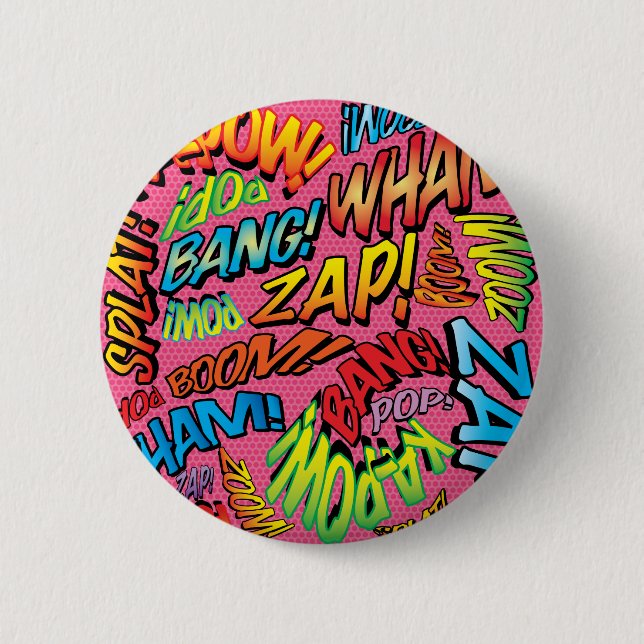 Comic Book Pop Art Sounds Button (Vorderseite)