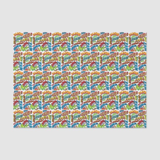 Comic Book Pop Art Sounds Seidenpapier (Vorderseite)