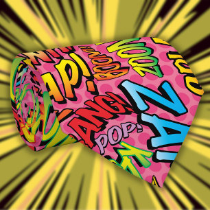 Comic Book Pop Art SOUNDS Superhero Krawatte