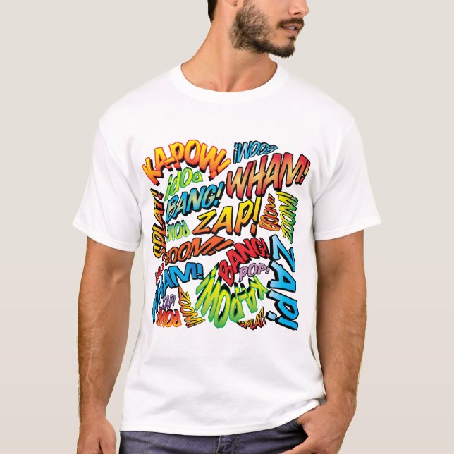 Comic Book Pop Art Sounds T-Shirt (Vorderseite)