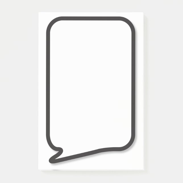 Comic Book Pop Art Speech Blase Post-it Klebezettel (Vorderseite)