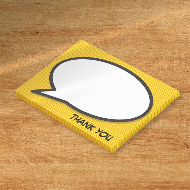 Comic Book Pop Art Speech Bubble Vielen Dank Post-it Klebezettel (Comic Book Pop Art Speech Bubble Thank You Post-it Notes)