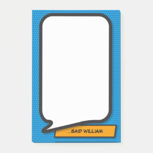 Comic-Book-Pop-Art-Sprechblase Post-it Klebezettel