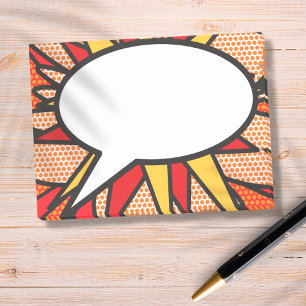 Comic-Book-Pop-Art-Sprechblase Post-it Klebezettel