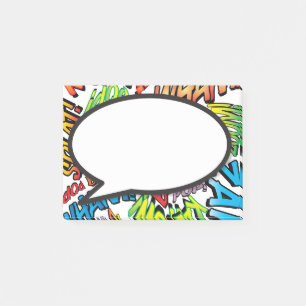 Comic-Book-Pop-Art-Sprechblase Post-it Klebezettel