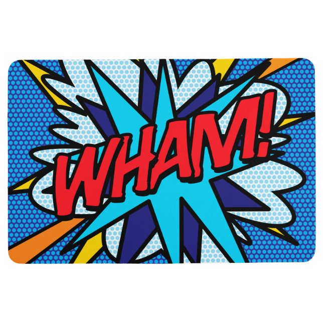 Comic Book Pop Art WHAM! Bodenmatte (Vorderseite)