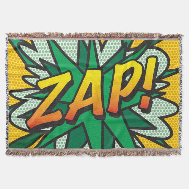 Comic Book Pop Art ZAP Decke (Vorderseite)