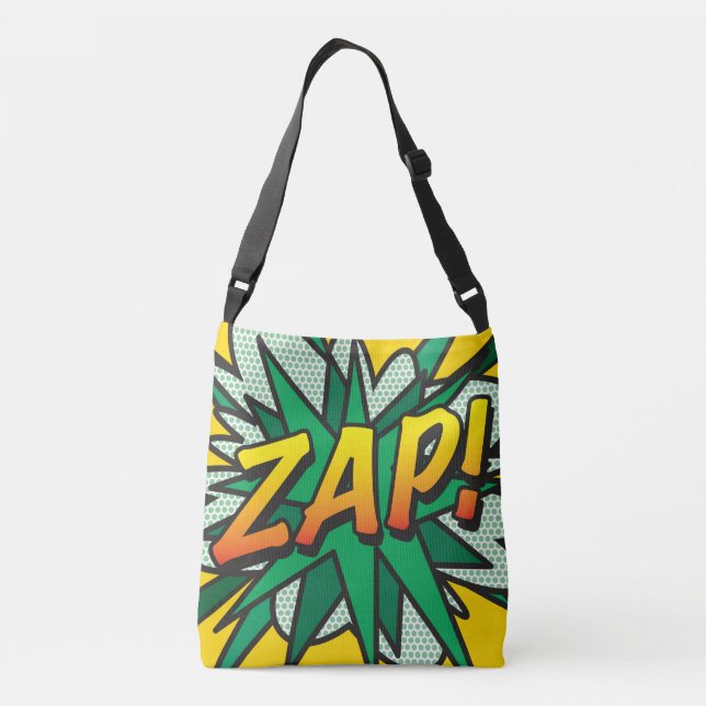 Comic Book Pop Art ZAP! POW! Tragetaschen Mit Langen Trägern (Rückseite)