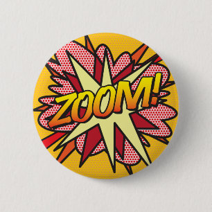 Comic Book Pop Art ZOOM! Button