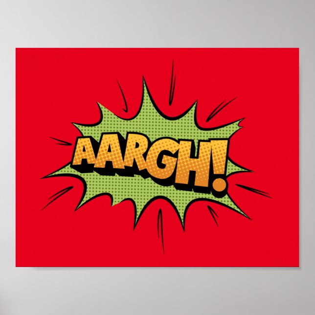 Comic Book Sound Effect - Aargh! Pop Art Poster (Vorne)
