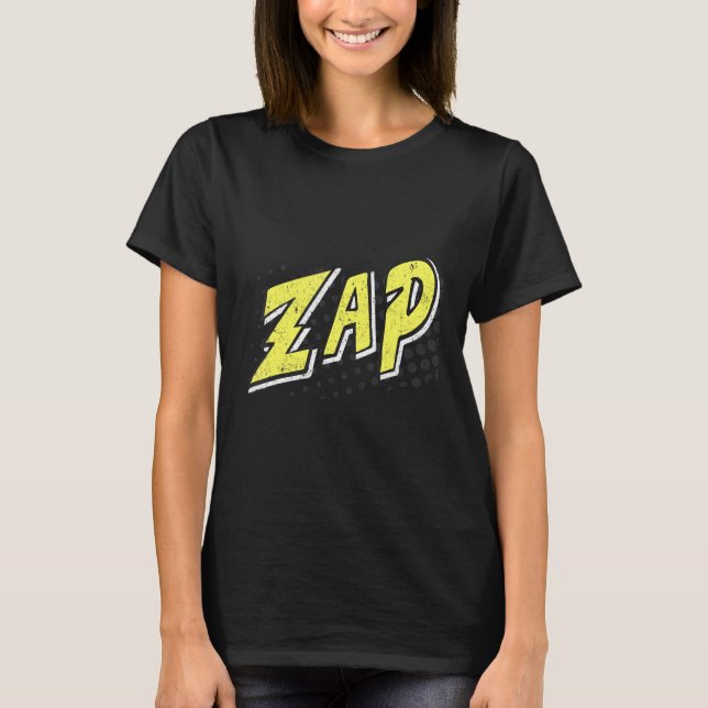 Comic Book Sound Effect Whap Action Blase T-Shirt (Vorderseite)