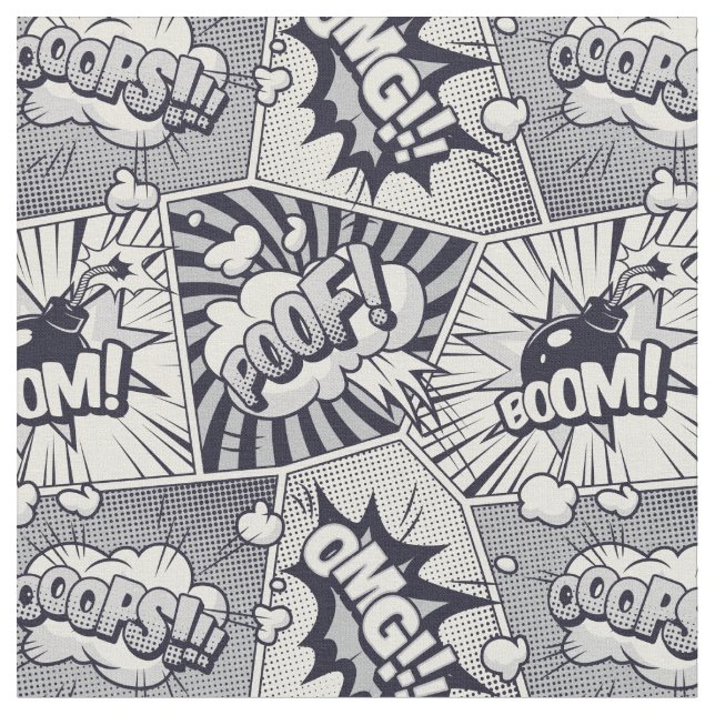 Comic Book Speech Bubble Fabric Stoff (Nahaufnahme)