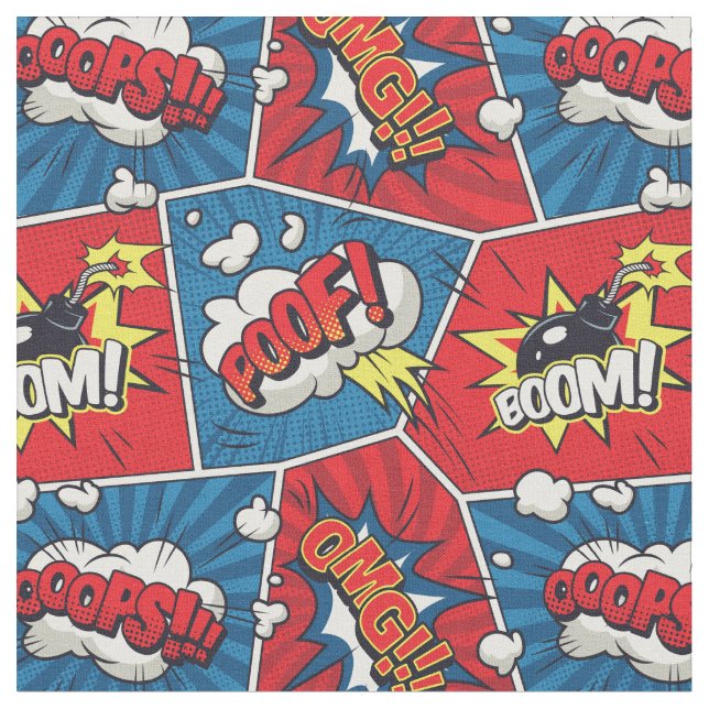 Comic Book Speech Bubble Fabric Stoff (Nahaufnahme)