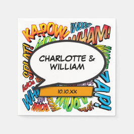 Comic Book Speech Bubble Moderner Spaß Serviette