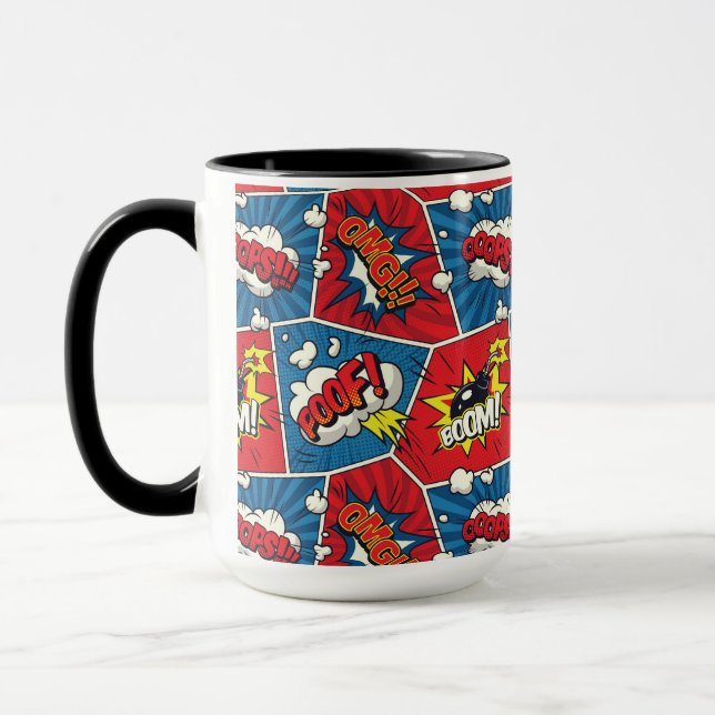 Comic Book Speech Buble Tasse (Links)
