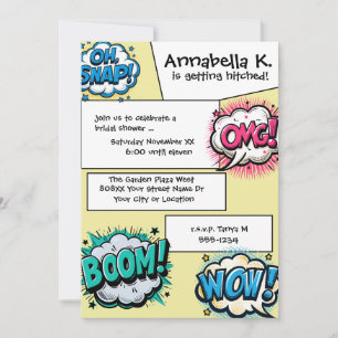Comic-Book-Sprechblasen Einladung