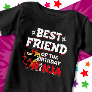 Comic-Book-Stil-Bester-Freund-des-Geburtstags-Ninj Baby T-shirt