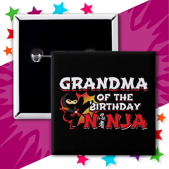 Comic Book Style Party Oma von Birthday Ninja Button (Von Creator hochgeladen)