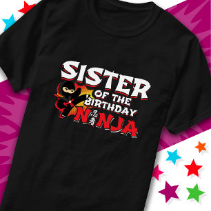 Comic Book Style Party Schwester von Birthday Ninj T-Shirt