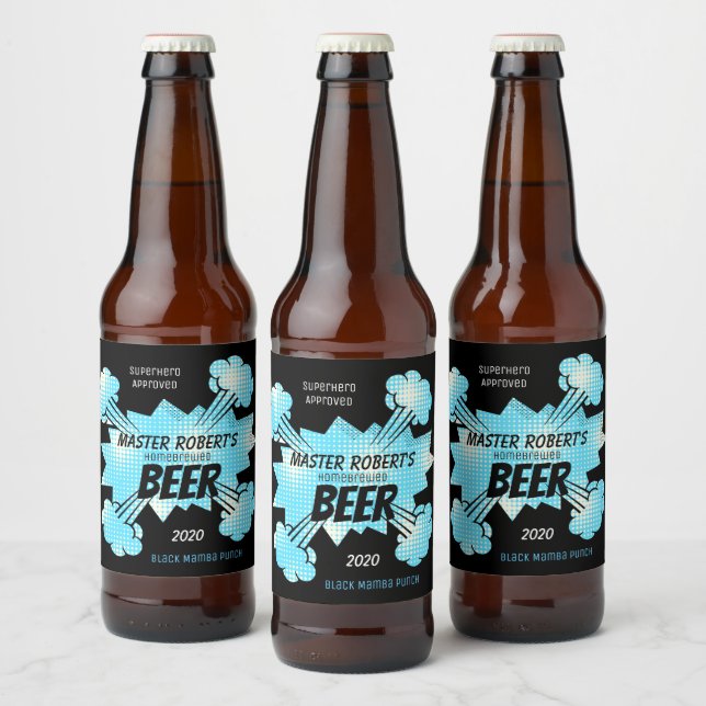 Comic Book Style Personalisiert Bierflaschenetikett (Flaschen)