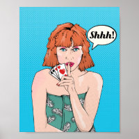 Comic Book Style Poker Asse