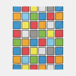 Comic Book Style Squares Fleecedecke
