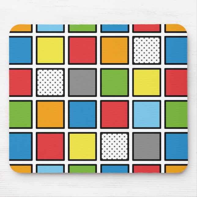 Comic Book Style Squares Mousepad (Vorne)