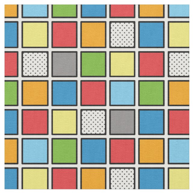 Comic Book Style Squares Stoff (Nahaufnahme)
