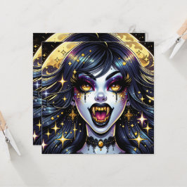 Comic Book Style Vampire Halloween-Party