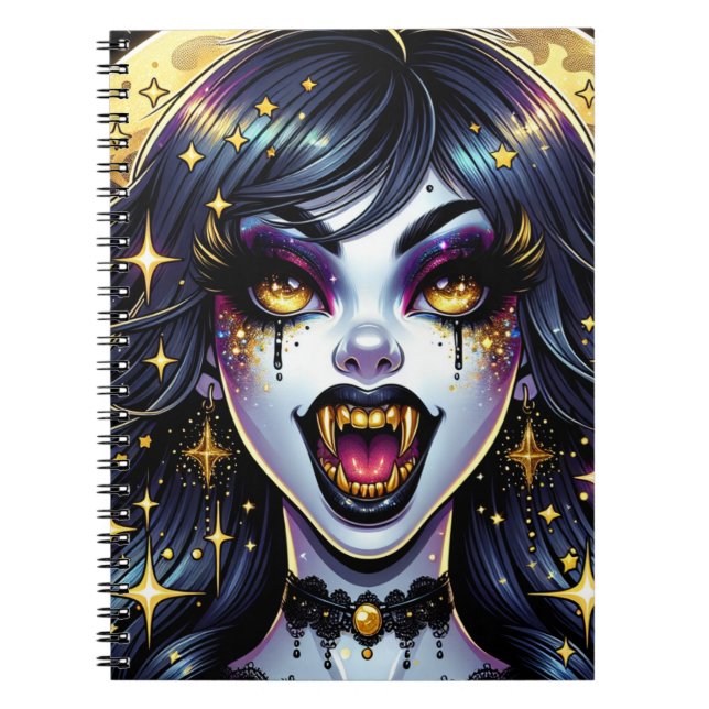 Comic Book Style Vampire Halloween-Party Notizblock (Vorderseite)