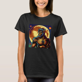 Comic Book Style Werewolf vor Vollmond T-Shirt