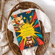 Comic Book Superhero Boy Babydusche