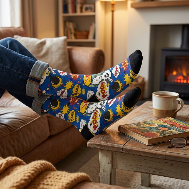 Comic Book Superhero Socken (Von Creator hochgeladen)