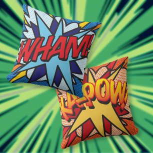 Comic Book WHAM! KA-POW! Kissen