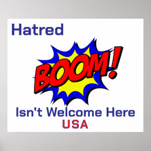 Comic Boom! Hatred ist nicht willkommen Poster