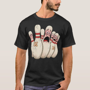 Comic-Bowling-Angst-Kegel-Spaß-Sport T-Shirt