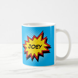 Comic-Buch-Art-bunter individueller Name Kaffeetasse
